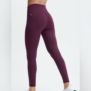 Fabletics PowerHold High-Waist Legging | 7/8 | XS | Burgundy | Perfect Condition